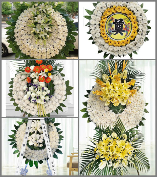 山东青岛胶州市杜村镇布袋屯村花圈速递